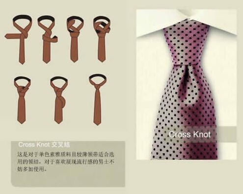 交叉結領帶打法步驟圖解